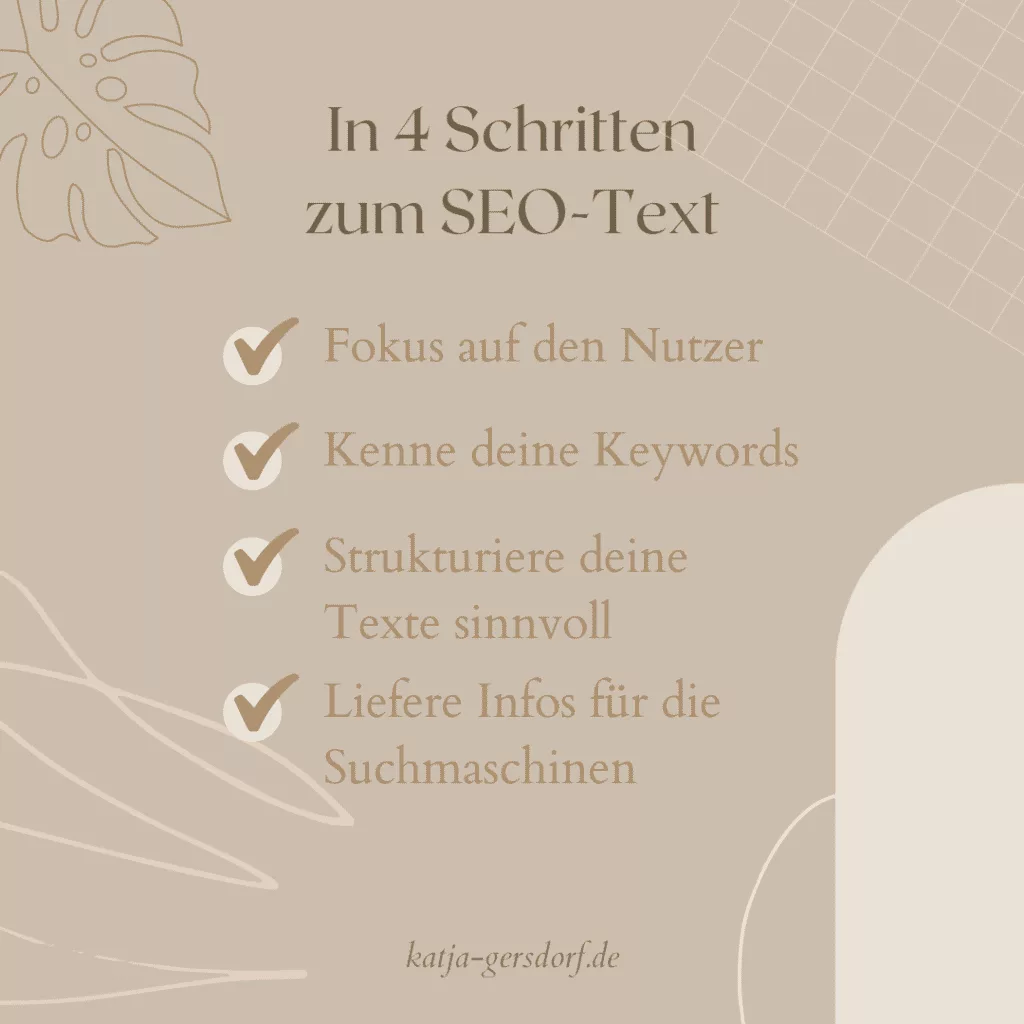 in 4 Schritten zum SEO-Text